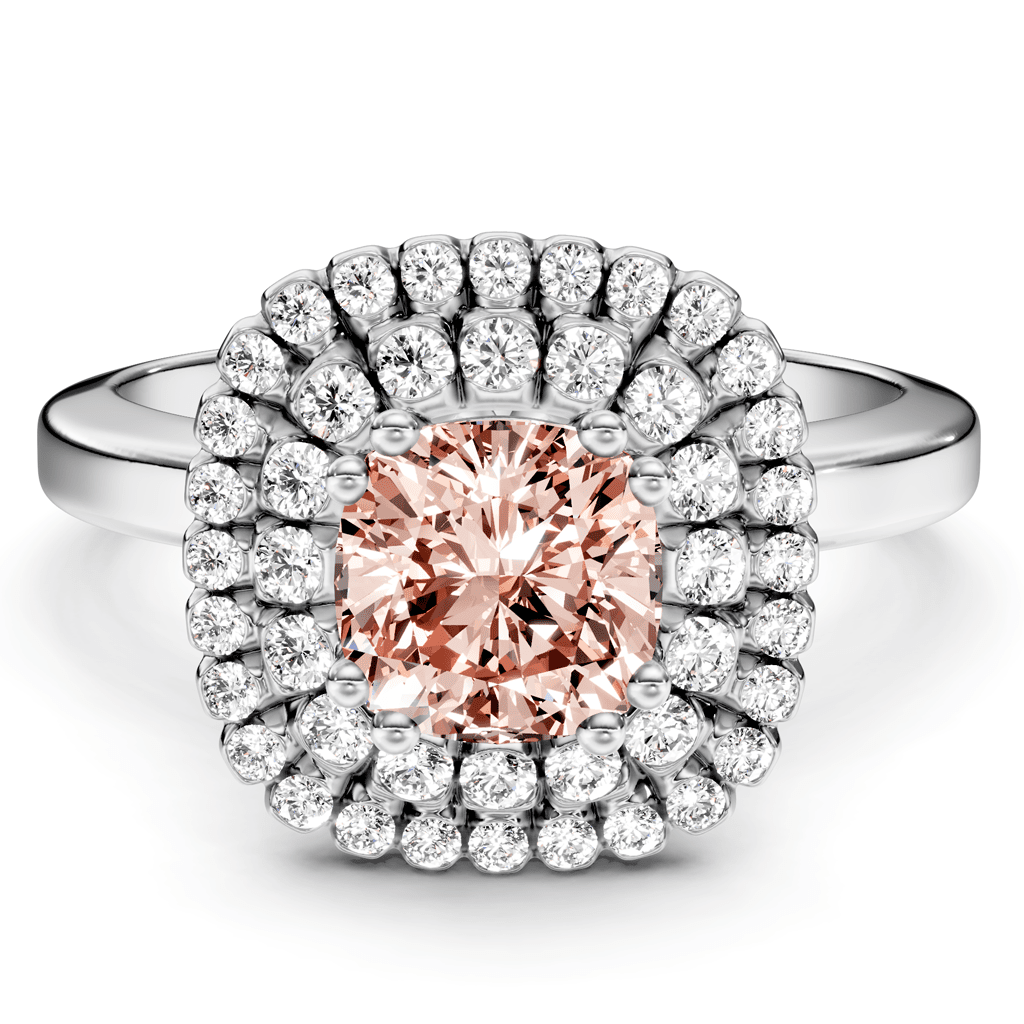 1.34 - 4.34 CT Cushion & Round Cut Fancy Pink Diamonds - Engagement Ring - Primestyle.com