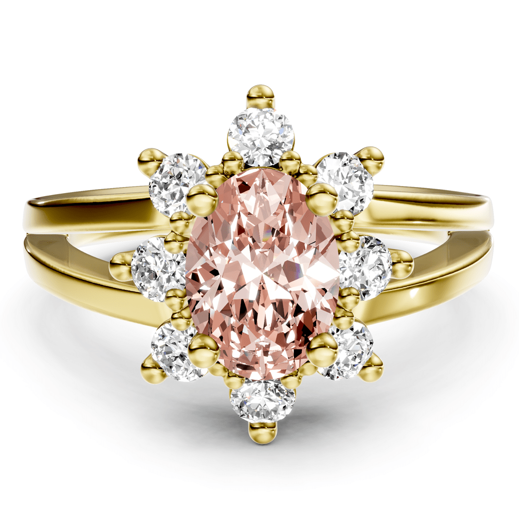 1.40 - 4.40 CT Oval & Round Cut Fancy Pink Diamonds - Engagement Ring - Primestyle.com