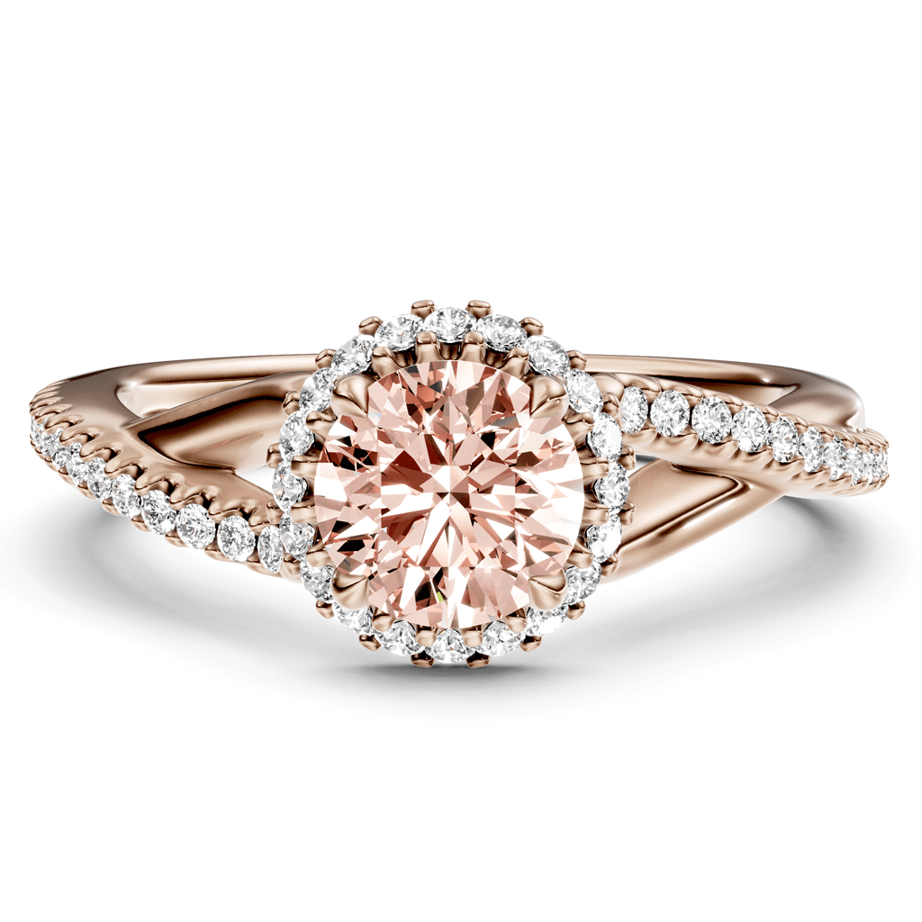 1.25 - 4.25 CT Round Cut Fancy Pink Diamonds - Engagement Ring - Primestyle.com