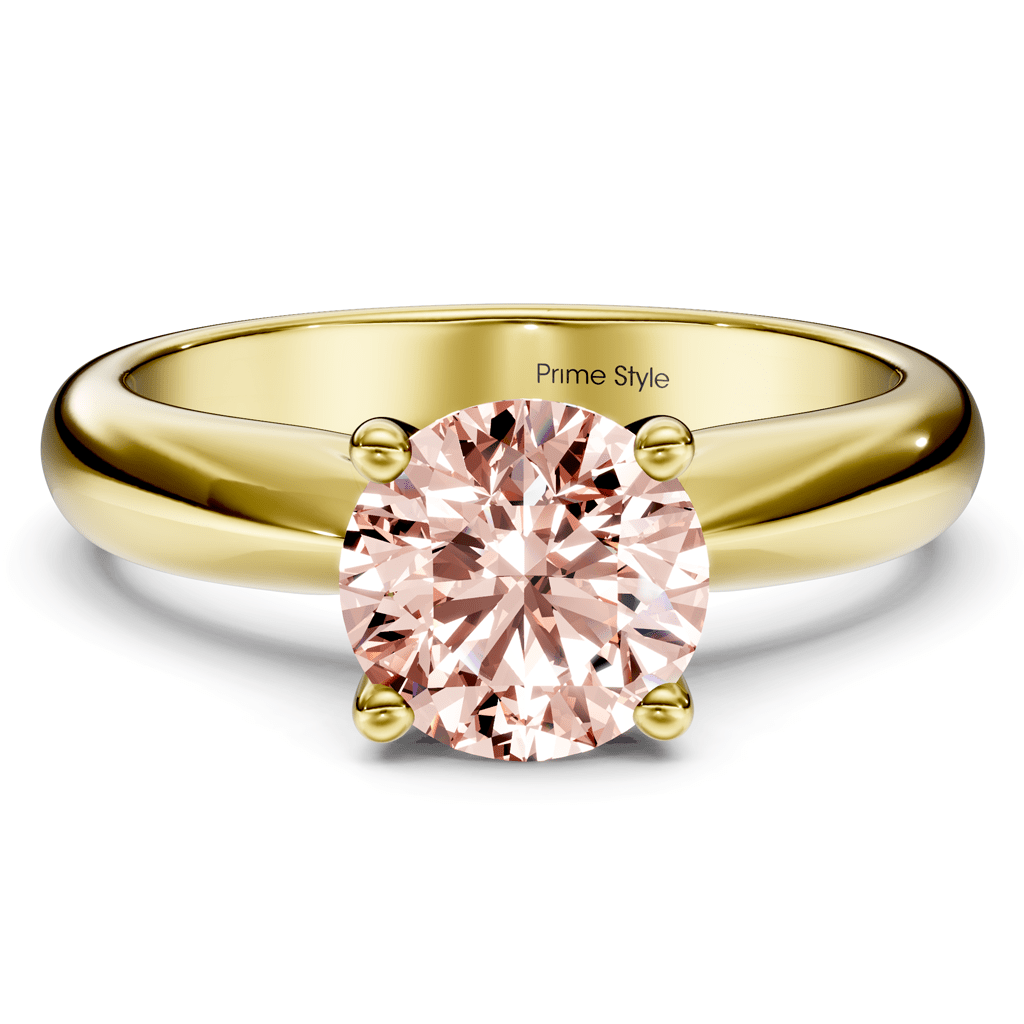 1.10-4.10 CT Round Cut Fancy Pink Diamonds - Engagement Ring