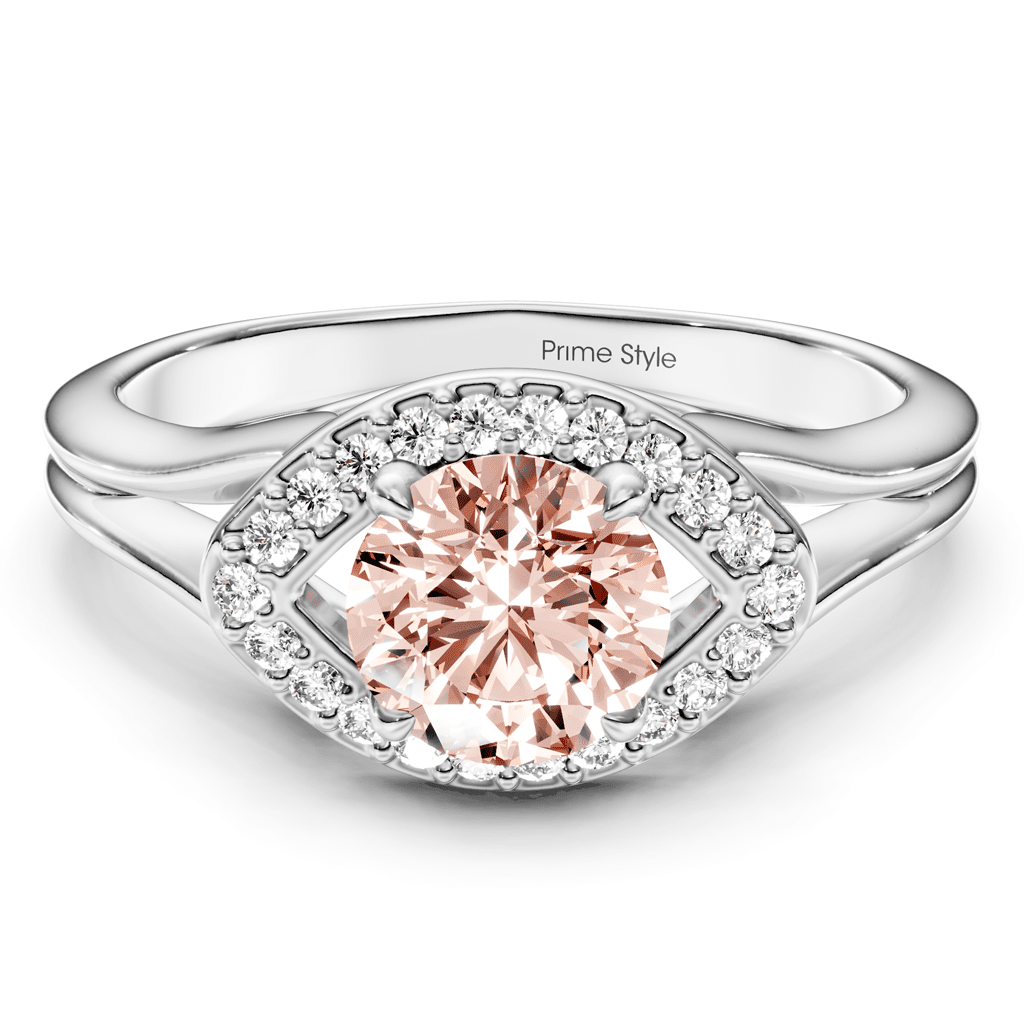 1.10 - 4.10 CT Round Cut Fancy Pink Diamonds - Engagement Ring - Primestyle.com