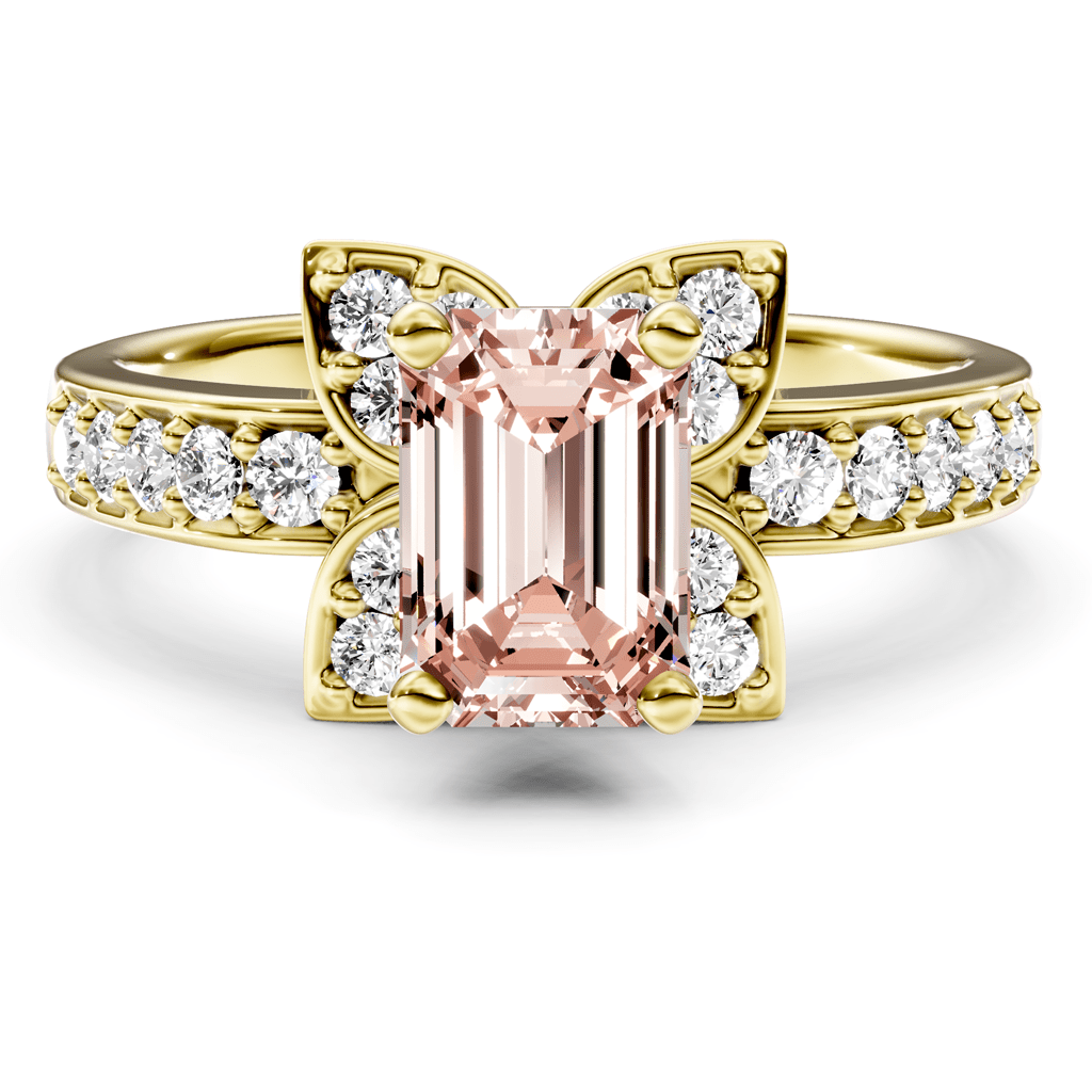 1.40 - 4.40 CT Emerald & Round Cut Fancy Pink Diamonds - Engagement Ring - Primestyle.com
