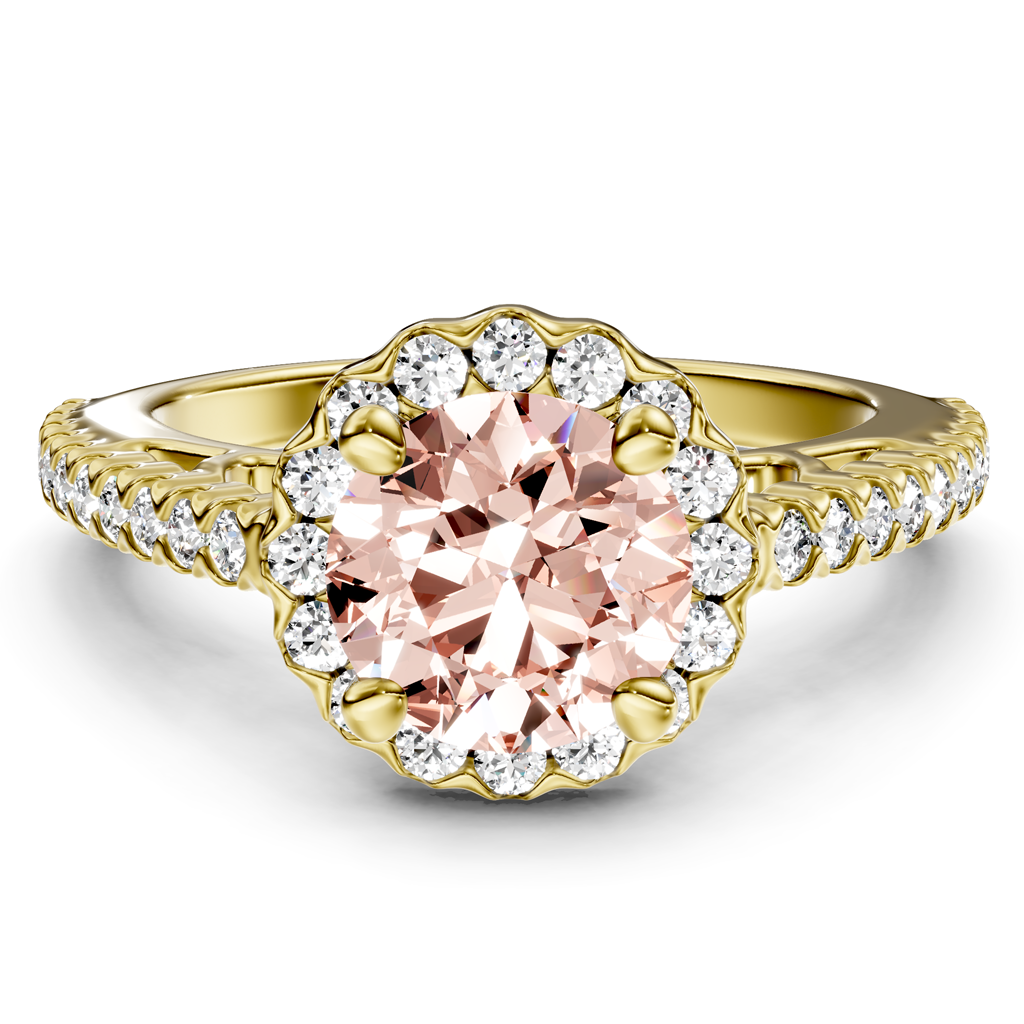 1.35-4.35 CT Round Cut Fancy Pink Diamonds - Engagement Ring