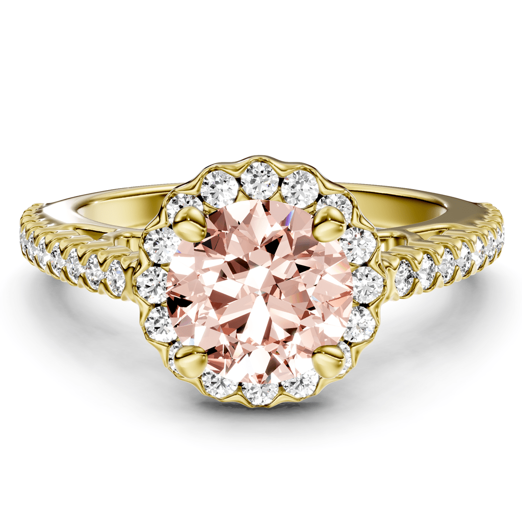 1.35 - 4.35 CT Round Cut Fancy Pink Diamonds - Engagement Ring - Primestyle.com