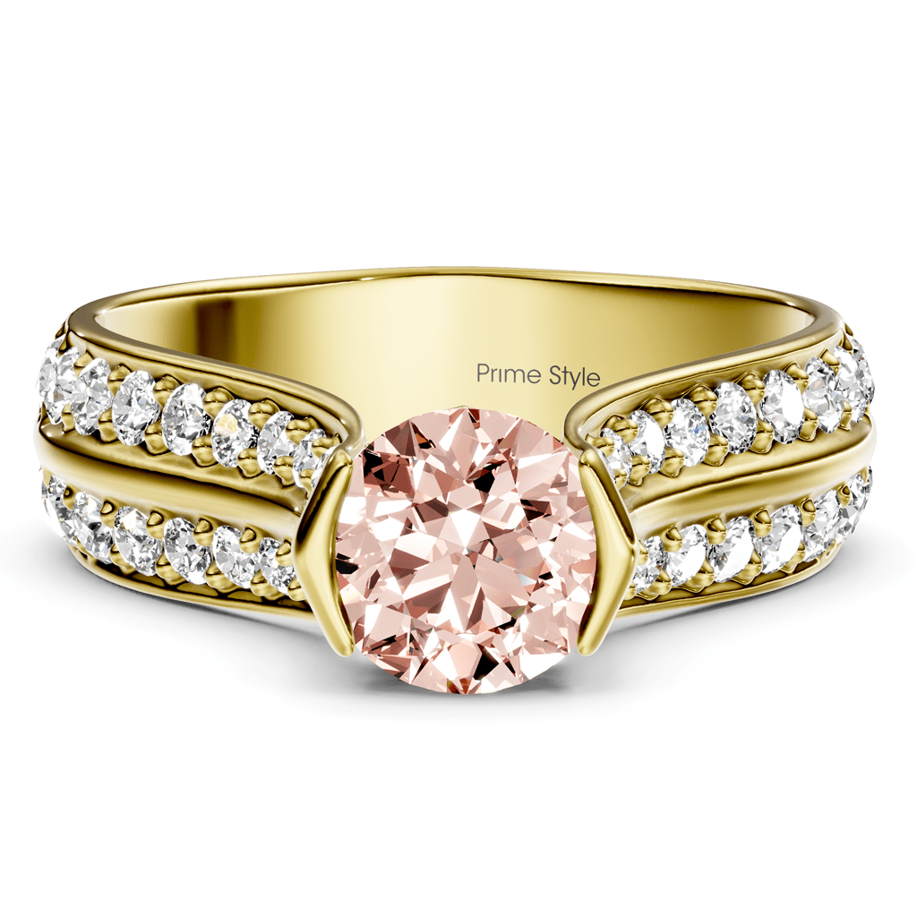 1.65 - 4.65 CT Round Cut Fancy Pink Diamonds - Engagement Ring - Primestyle.com