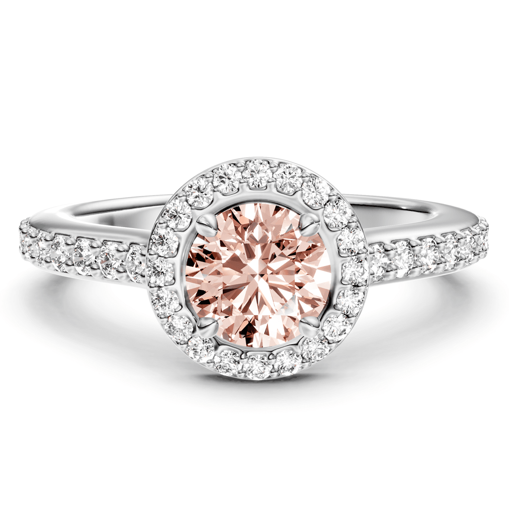 1.40-4.40 CT Round Cut Fancy Pink Diamonds - Engagement Ring