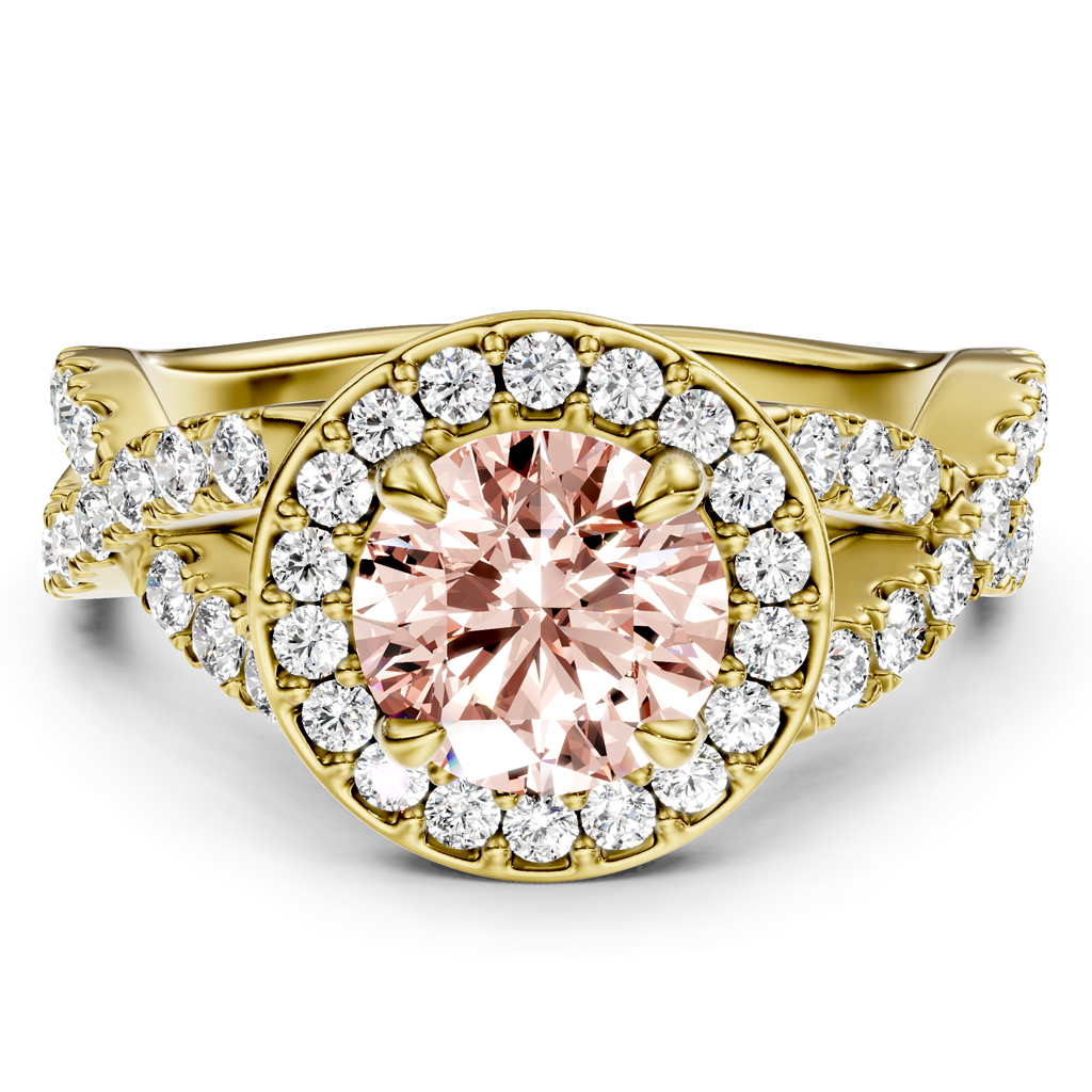 1.65-4.65 CT Round Cut Fancy Pink Diamonds - Engagement Ring