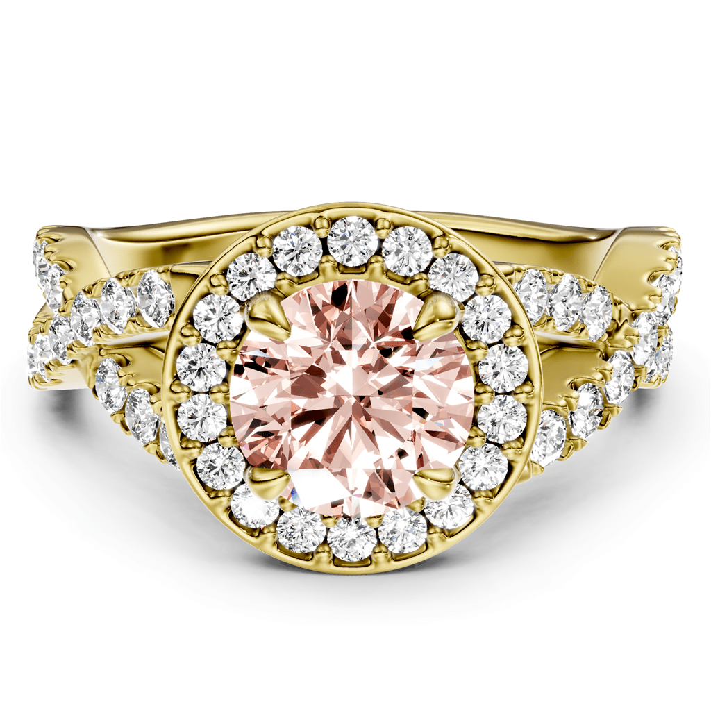 1.65 - 4.65 CT Round Cut Fancy Pink Diamonds - Engagement Ring - Primestyle.com