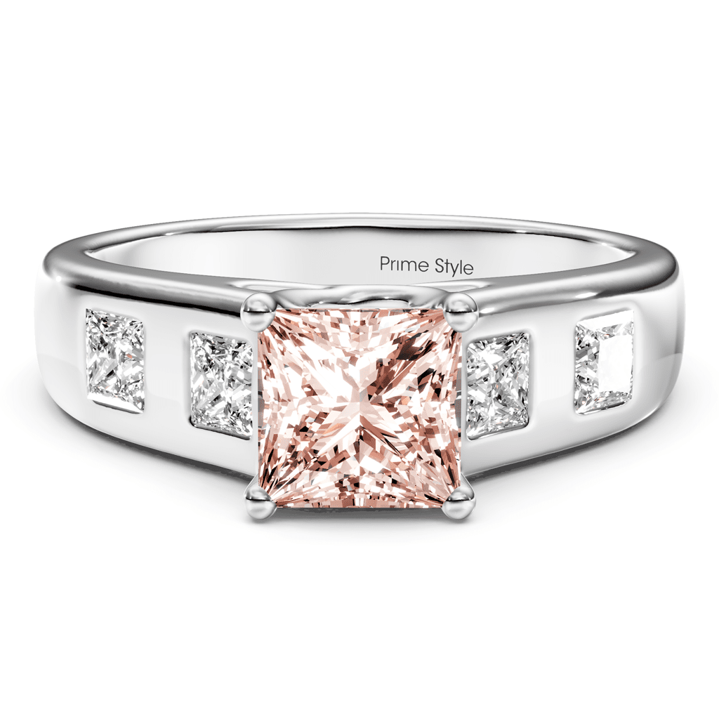 1.50-4.50 CT Princess Cut Fancy Pink Diamonds - Engagement Ring