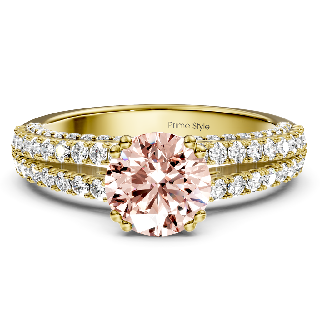1.70-4.70 CT Round Cut Fancy Pink Diamonds - Engagement Ring