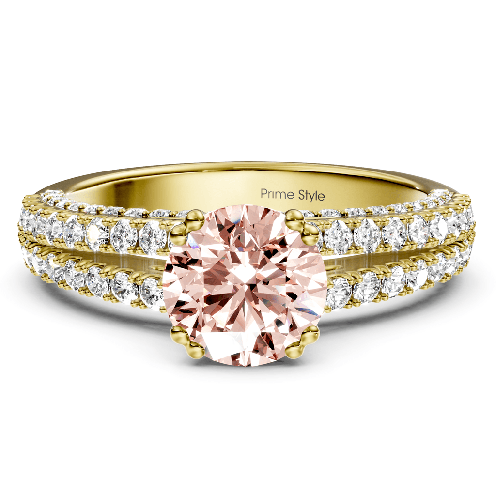 1.70 - 4.70 CT Round Cut Fancy Pink Diamonds - Engagement Ring - Primestyle.com