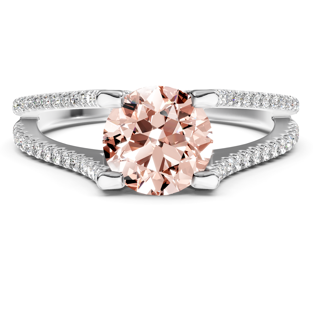 1.40-4.40 CT Round Cut Fancy Pink Diamonds - Engagement Ring