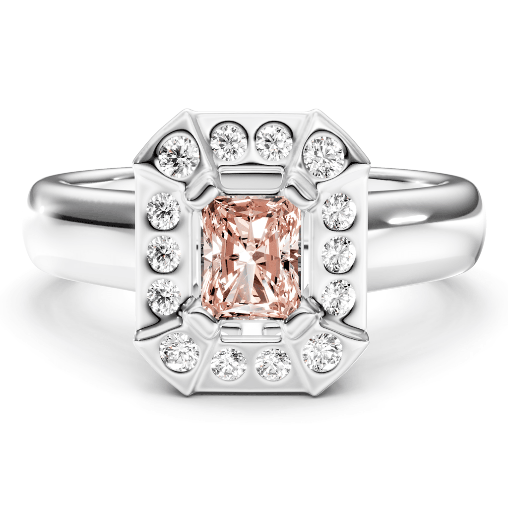 1.16 - 4.16 CT Radiant & Round Cut Fancy Pink Diamonds - Engagement Ring - Primestyle.com