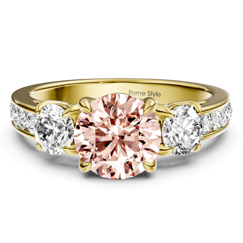 1.75-4.75 CT Round Cut Fancy Pink Diamonds - Engagement Ring