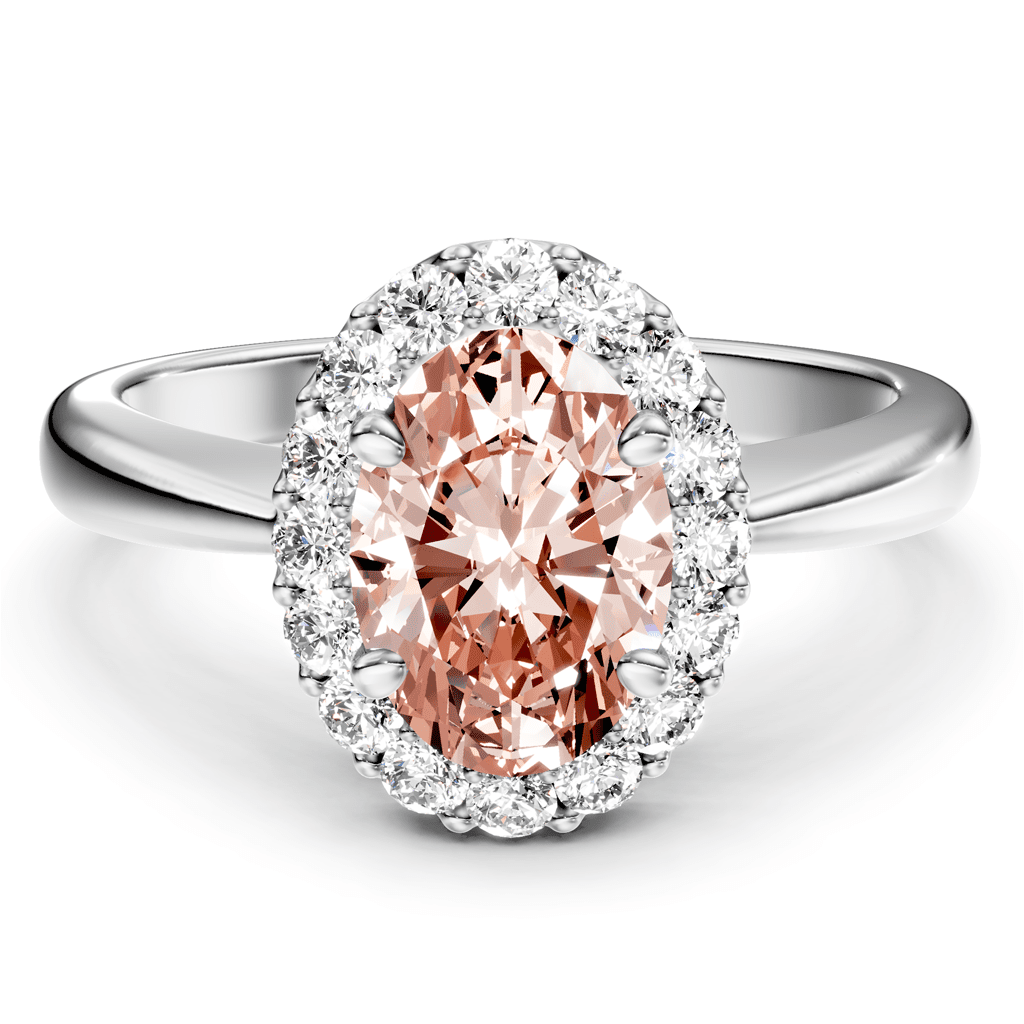 1.30-4.30 CT Oval & Round Cut Fancy Pink Diamonds - Engagement Ring
