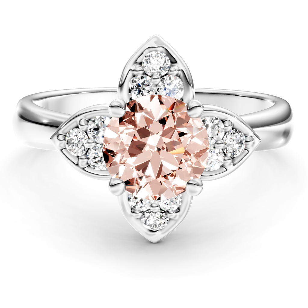 1.20-4.20 CT Round Cut Fancy Pink Diamonds - Engagement Ring