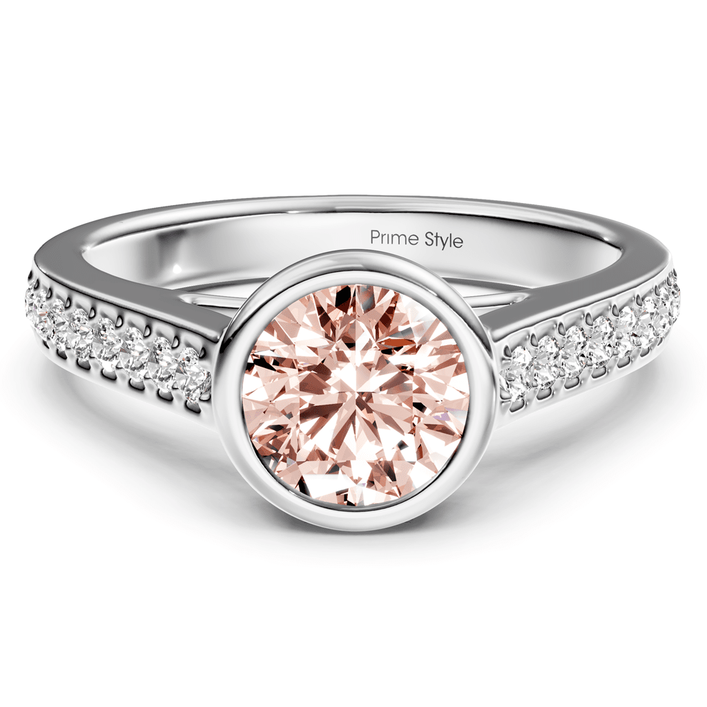 1.20 - 4.20 CT Round Cut Fancy Pink Diamonds - Engagement Ring - Primestyle.com