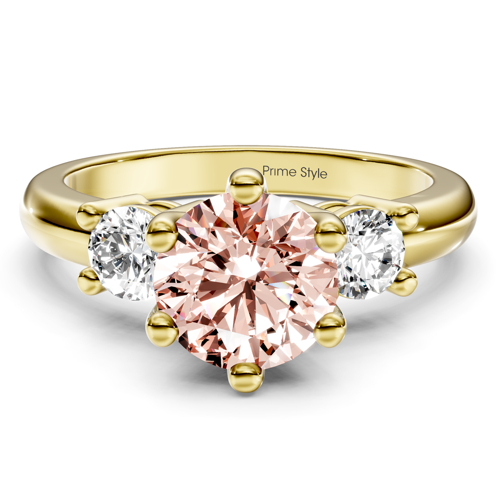 1.40-4.40 CT Round Cut Fancy Pink Diamonds - Engagement Ring