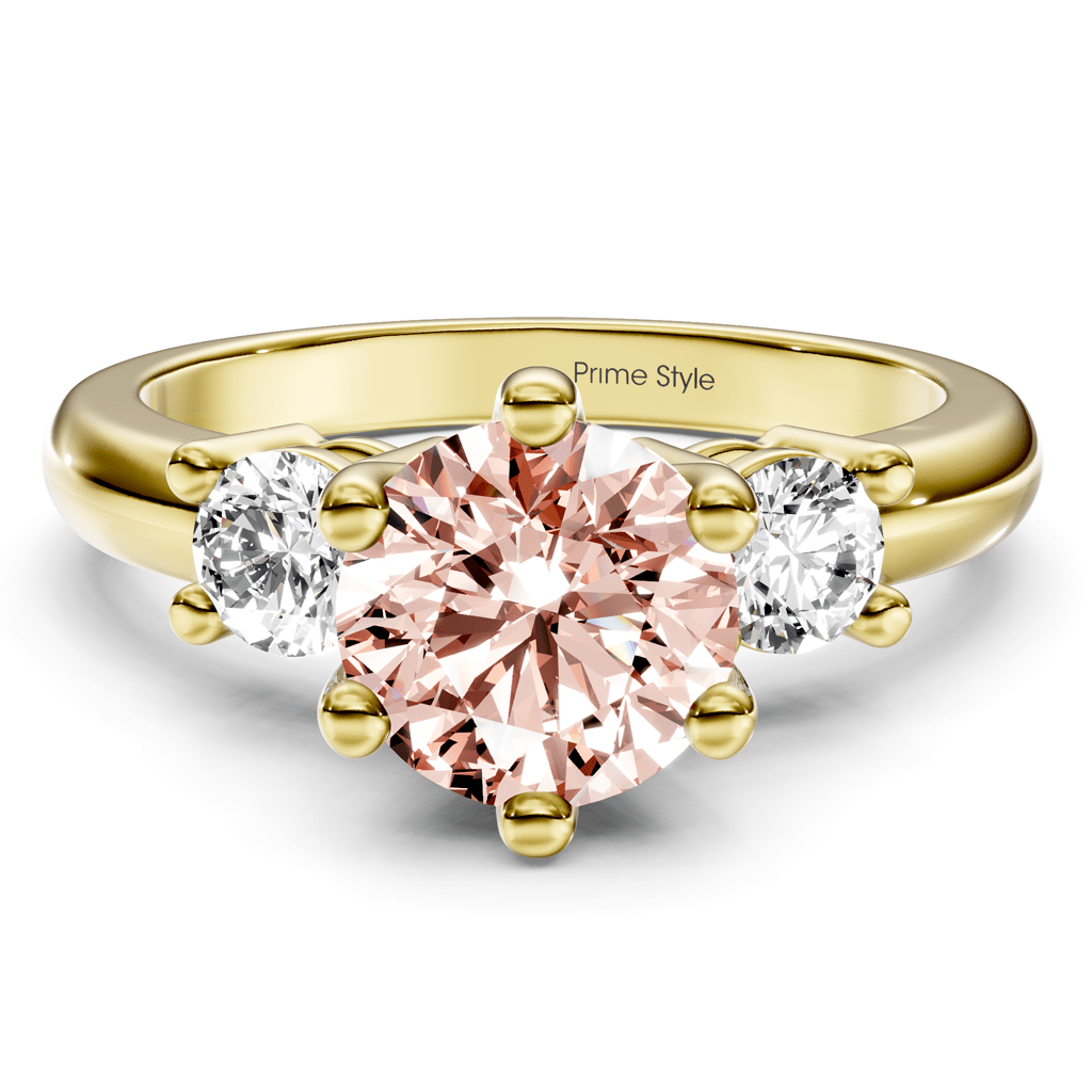 1.40 - 4.40 CT Round Cut Fancy Pink Diamonds - Engagement Ring - Primestyle.com