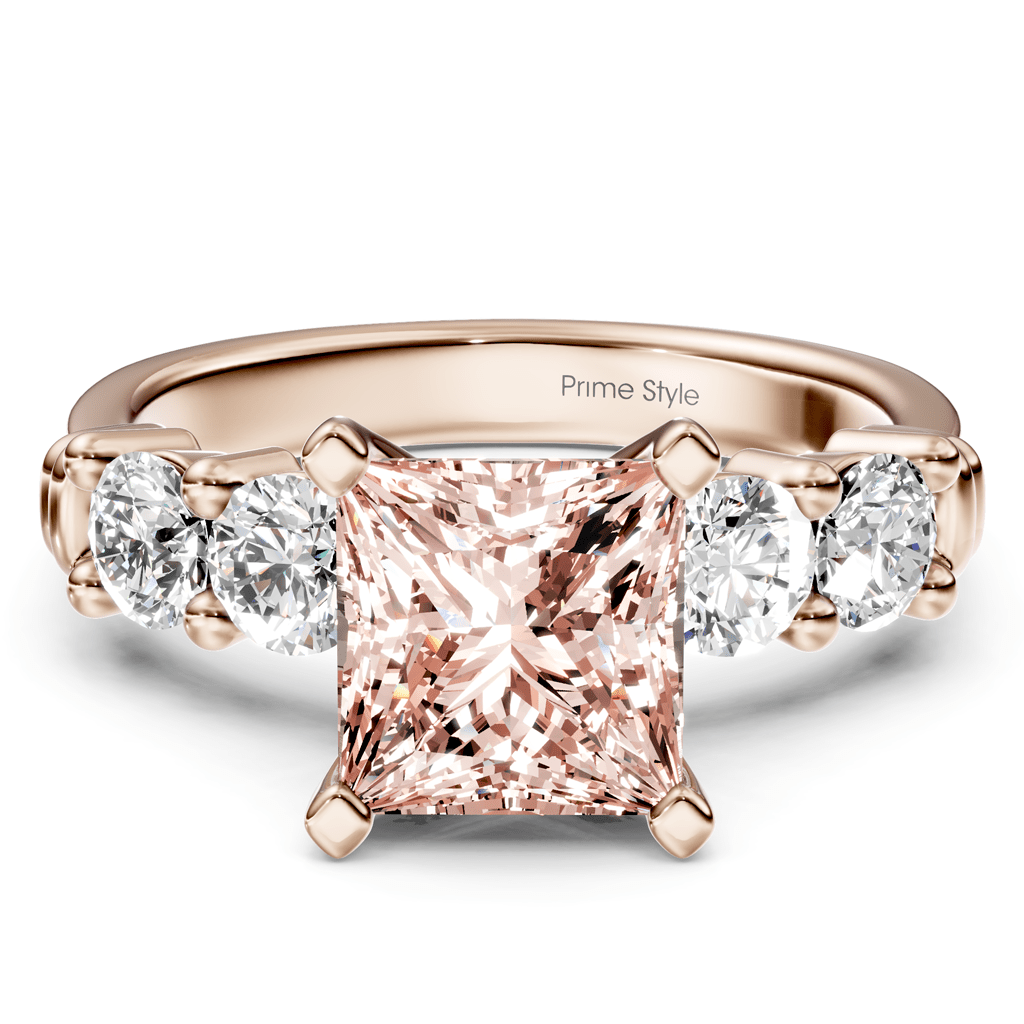 1.60 - 4.60 CT Round Cut Fancy Pink Diamonds - Engagement Ring - Primestyle.com