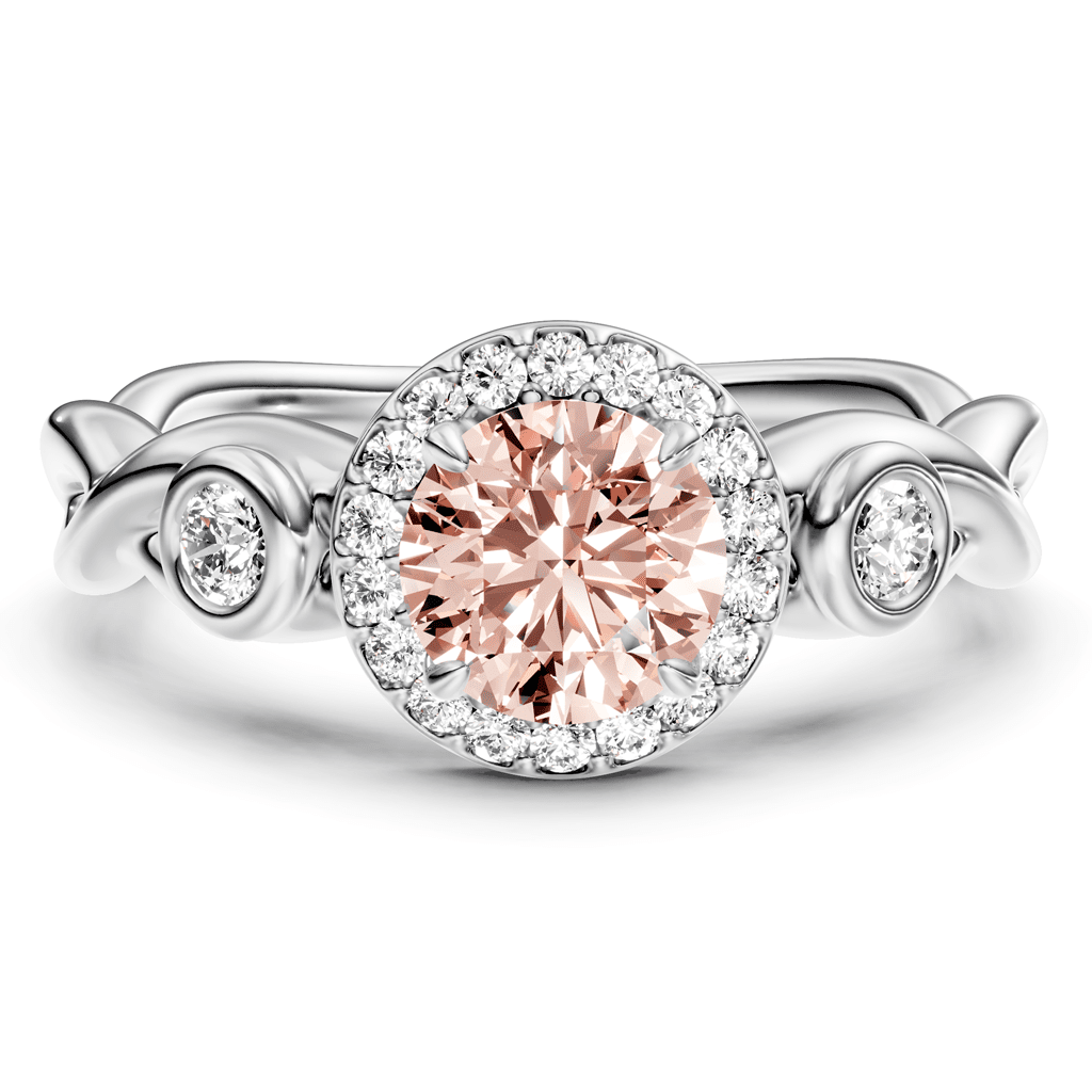 1.27 - 4.27 CT Round Cut Fancy Pink Diamonds - Engagement Ring - Primestyle.com