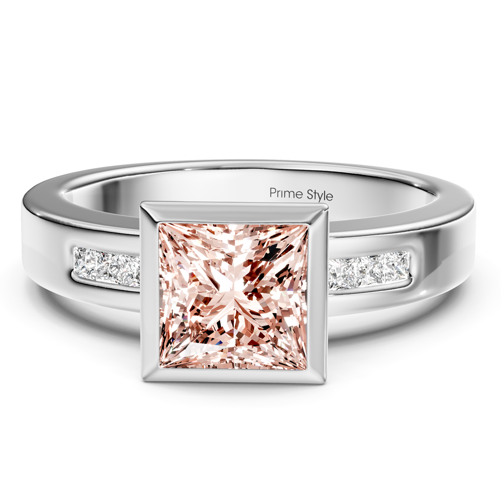 1.20-4.20 CT Princess Cut Fancy Pink Diamonds - Engagement Ring