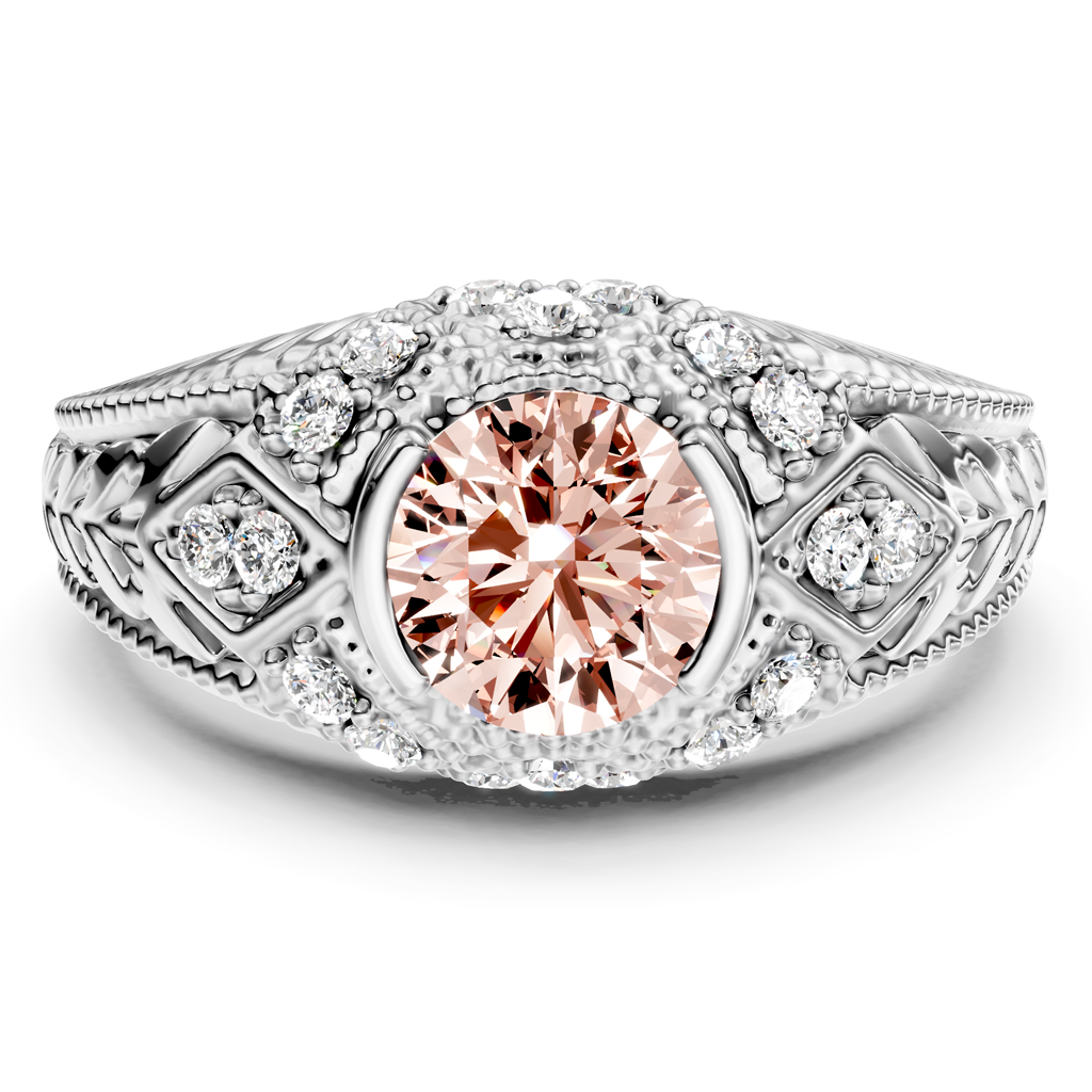 1.25-4.25 CT Round Cut Fancy Pink Diamonds - Engagement Ring