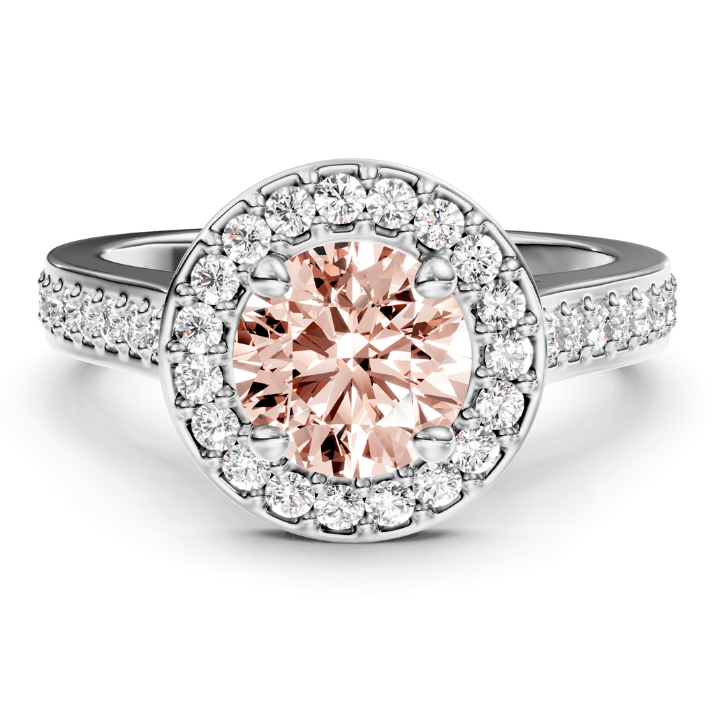 1.35 - 4.35 CT Round Cut Fancy Pink Diamonds - Engagement Ring - Primestyle.com