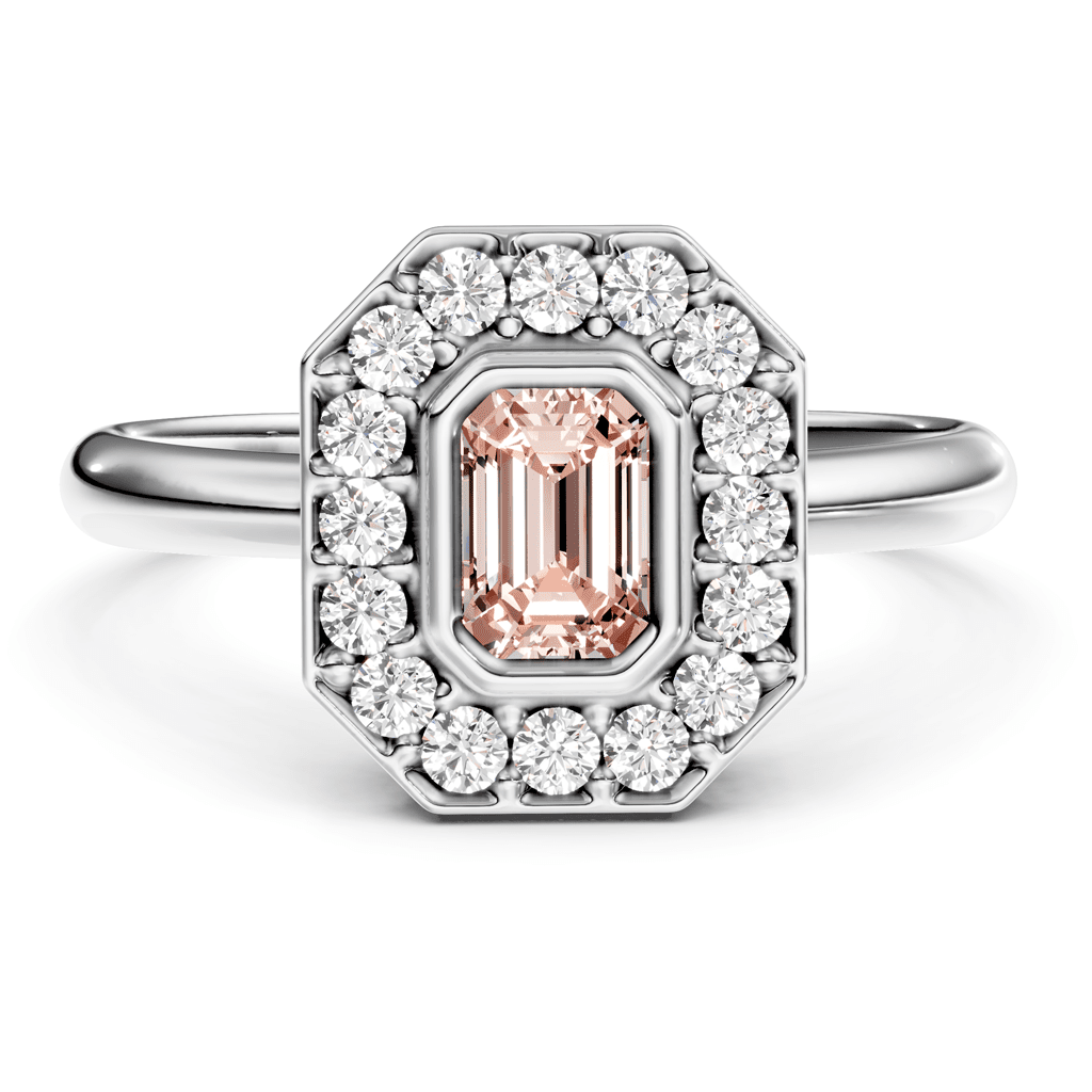 1.35 - 4.35 CT Emerald & Round Cut Fancy Pink Diamonds - Engagement Ring - Primestyle.com