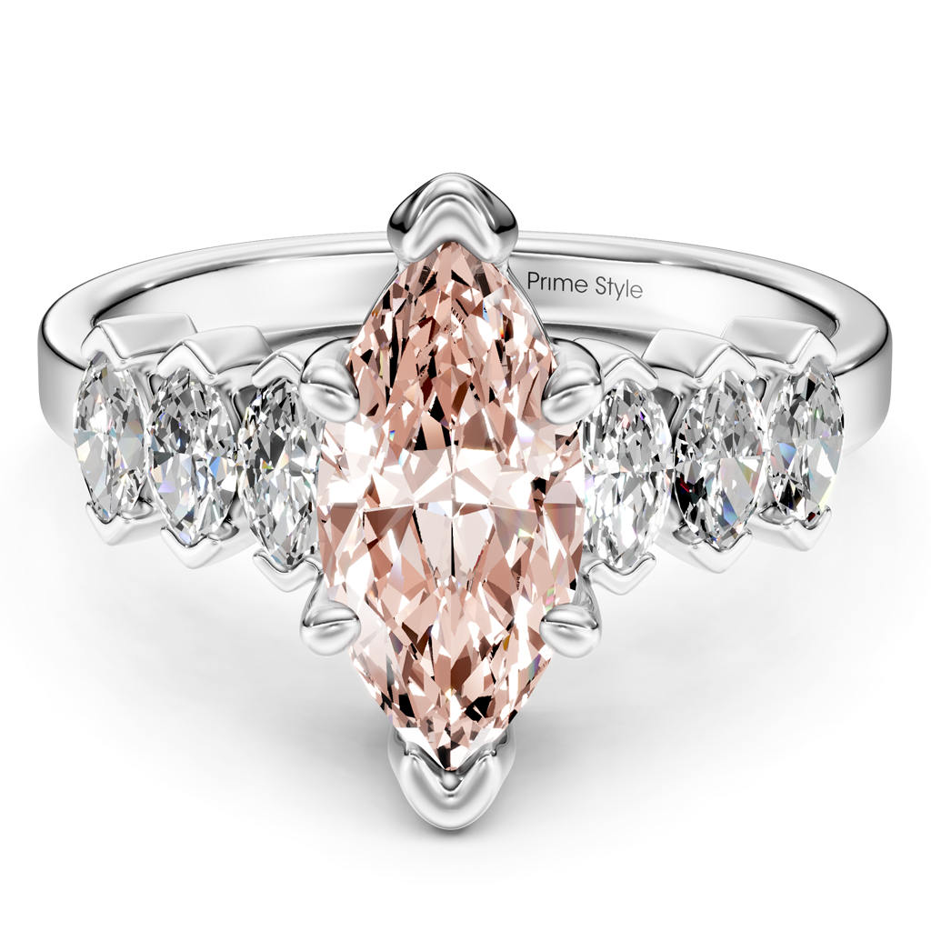 2.00-5.00 CT Marquise Cut Fancy Pink Diamonds - Engagement Ring