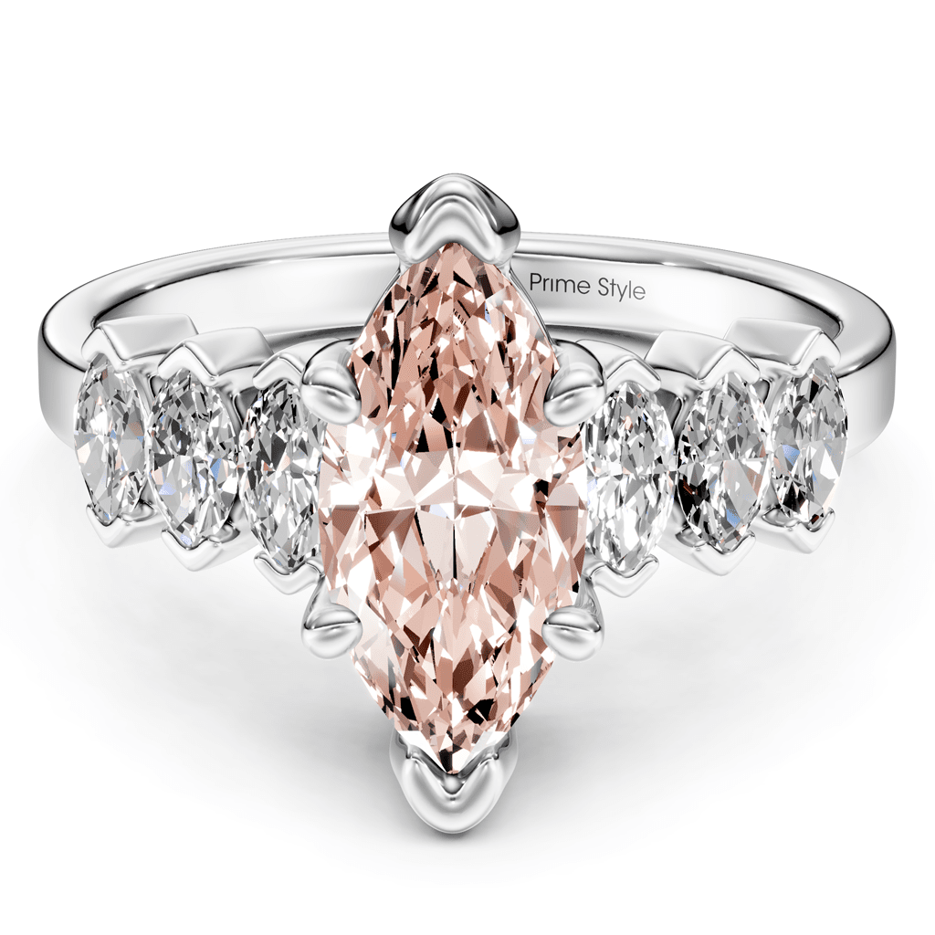 2.00 - 5.00 CT Marquise Cut Fancy Pink Diamonds - Engagement Ring - Primestyle.com