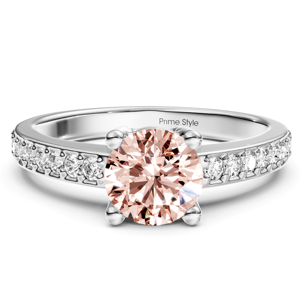 1.25-4.25 CT Round Cut Fancy Pink Diamonds - Engagement Ring