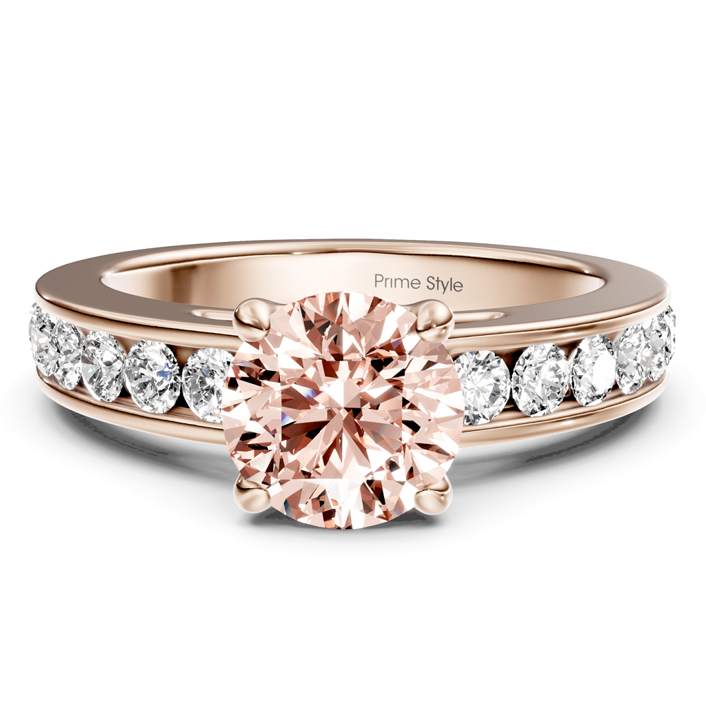 1.65 - 4.65 CT Round Cut Fancy Pink Diamonds - Engagement Ring - Primestyle.com