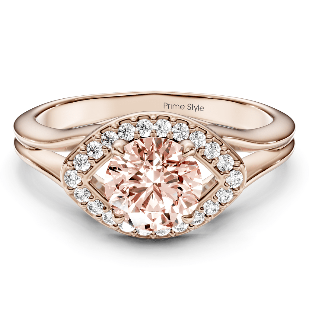 1.10 - 4.10 CT Round Cut Fancy Pink Diamonds - Engagement Ring - Primestyle.com
