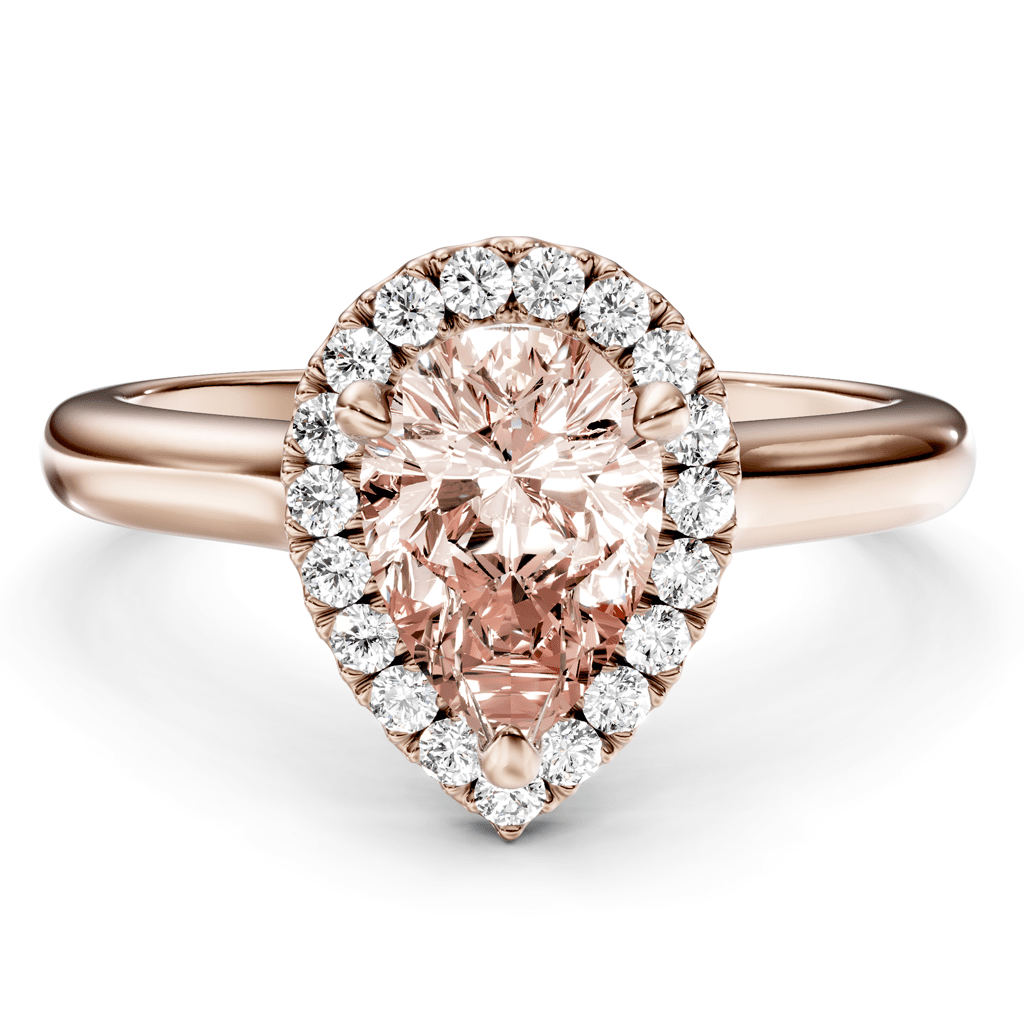 1.20-4.20 CT Pear & Round Cut Fancy Pink Diamonds - Engagement Ring