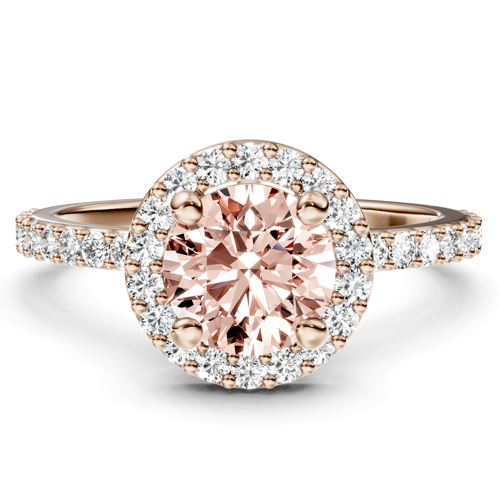 1.40-4.40 CT Round Cut Fancy Pink Diamonds - Engagement Ring
