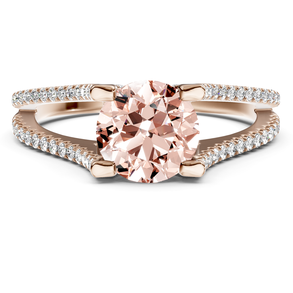 1.40-4.40 CT Round Cut Fancy Pink Diamonds - Engagement Ring