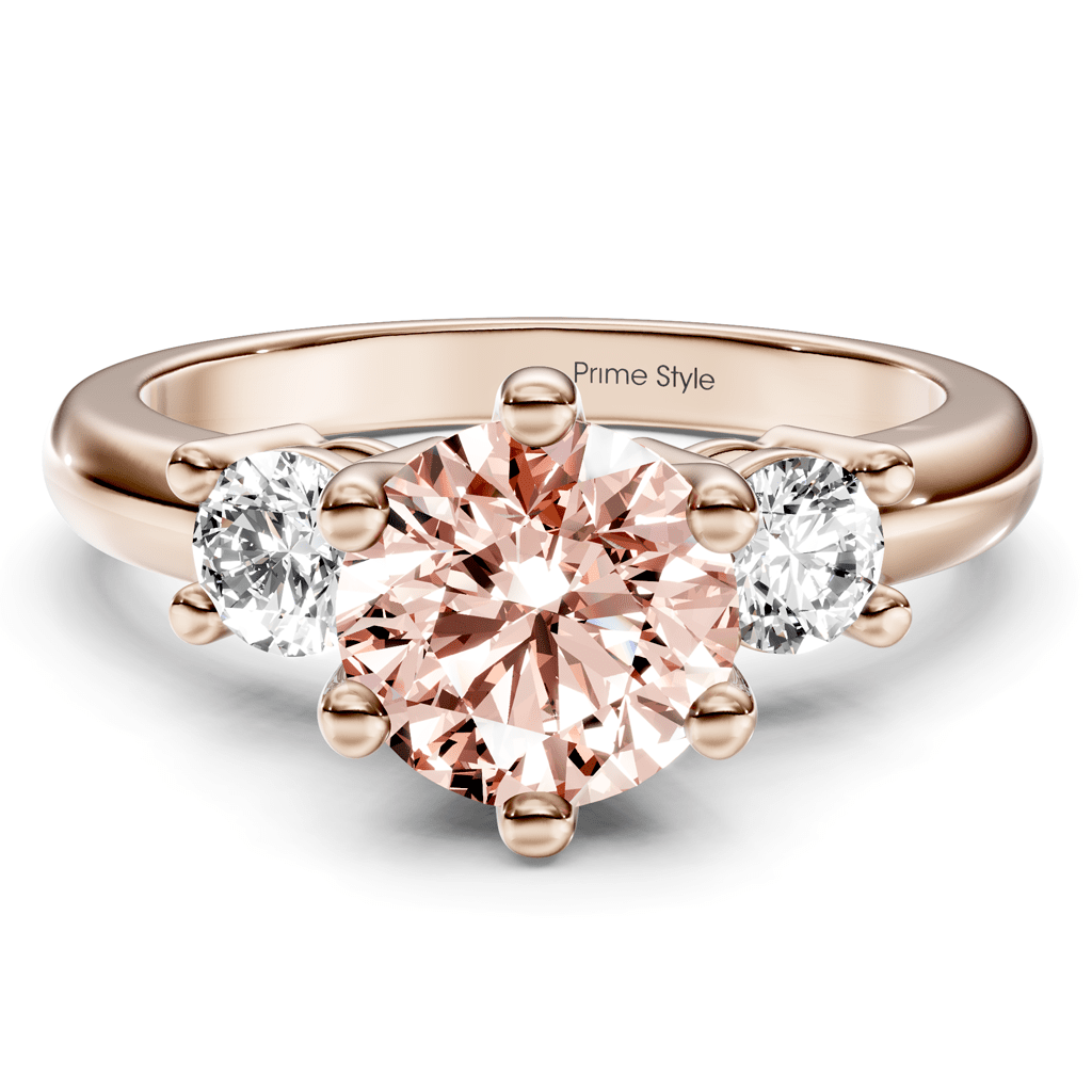 1.40 - 4.40 CT Round Cut Fancy Pink Diamonds - Engagement Ring - Primestyle.com