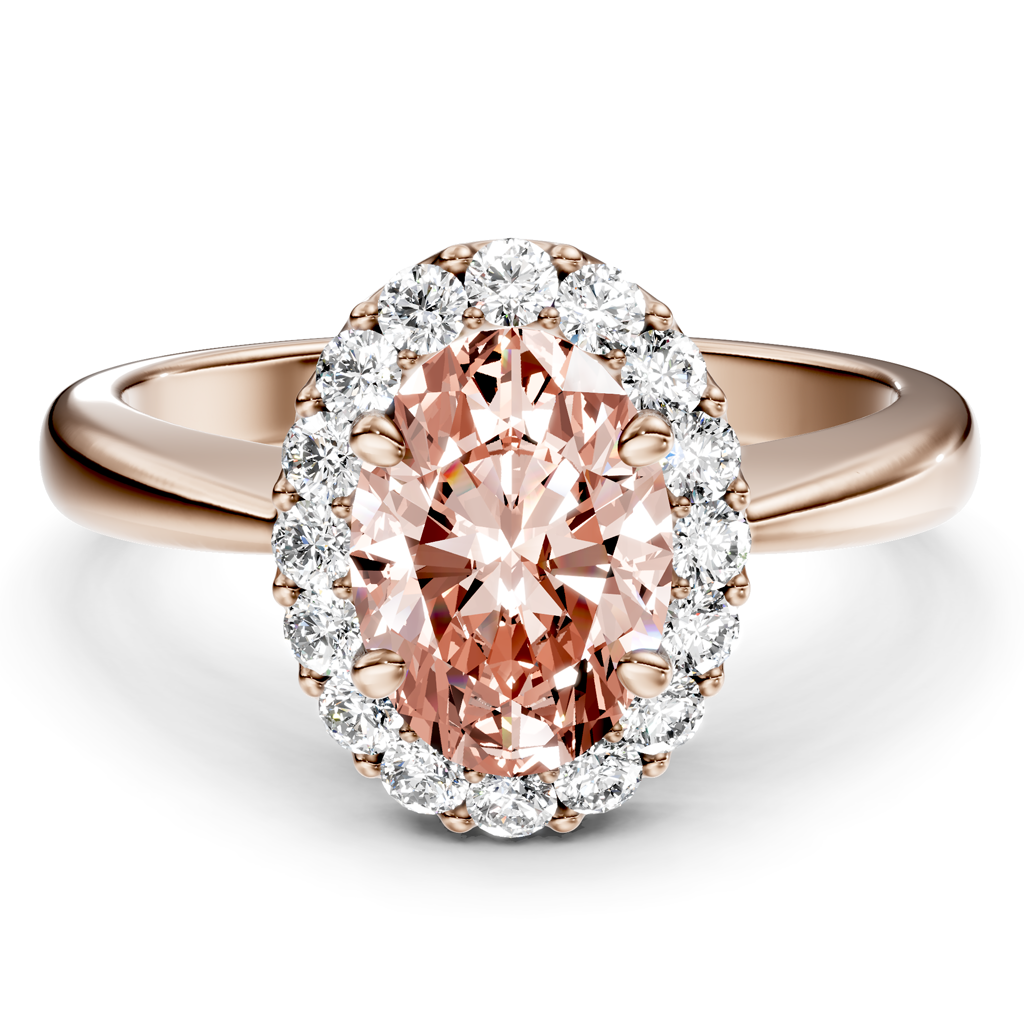 1.30-4.30 CT Oval & Round Cut Fancy Pink Diamonds - Engagement Ring
