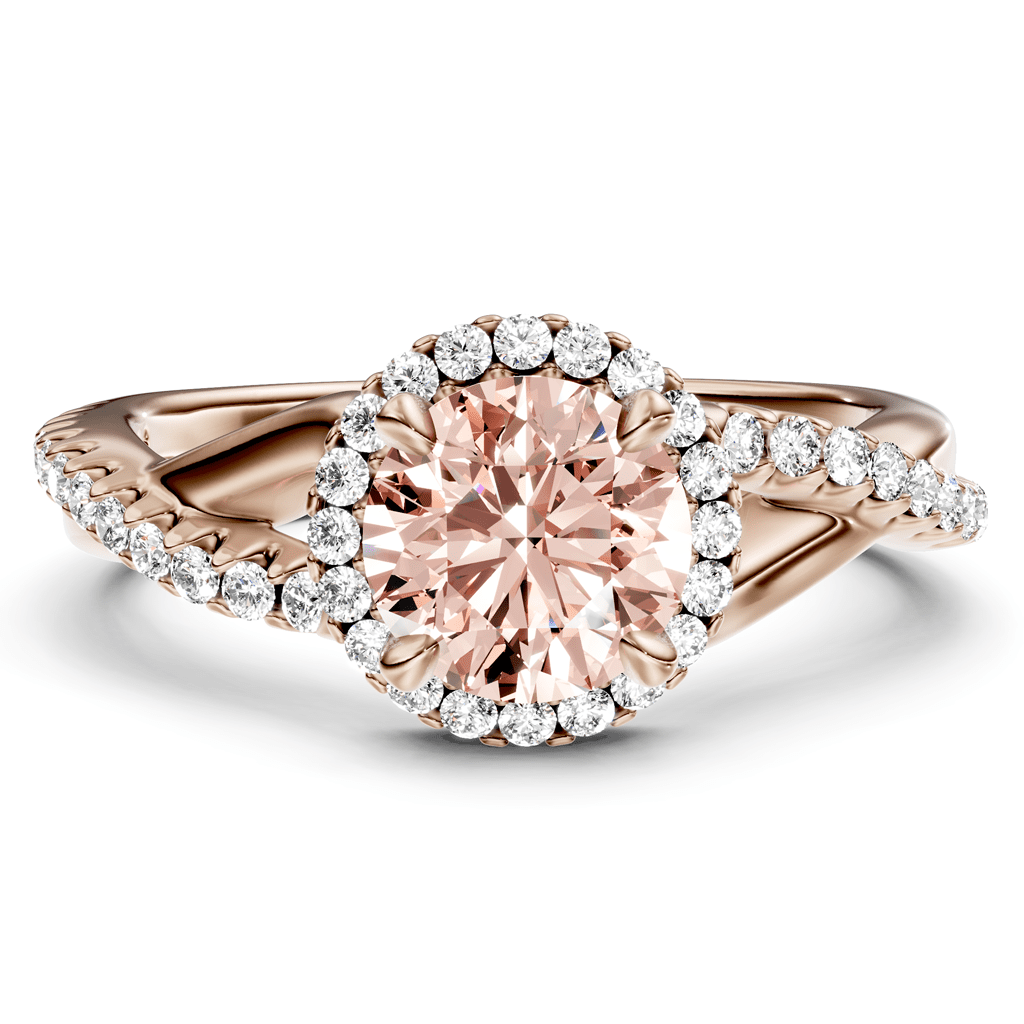 1.25 - 4.25 CT Round Cut Fancy Pink Diamonds - Engagement Ring - Primestyle.com