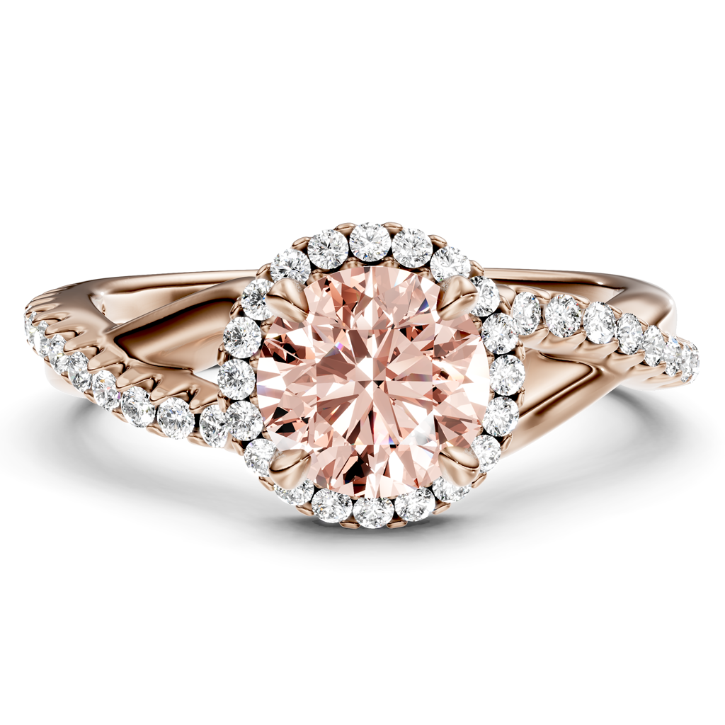 1.25-4.25 CT Round Cut Fancy Pink Diamonds - Engagement Ring