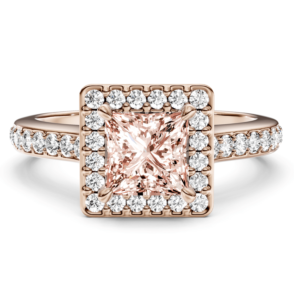 1.40 - 4.40 CT Princess & Round Cut Fancy Pink Diamonds - Engagement Ring - Primestyle.com