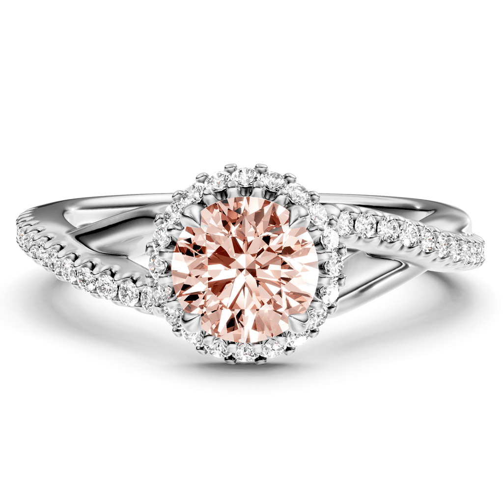 1.25 - 4.25 CT Round Cut Fancy Pink Diamonds - Engagement Ring - Primestyle.com