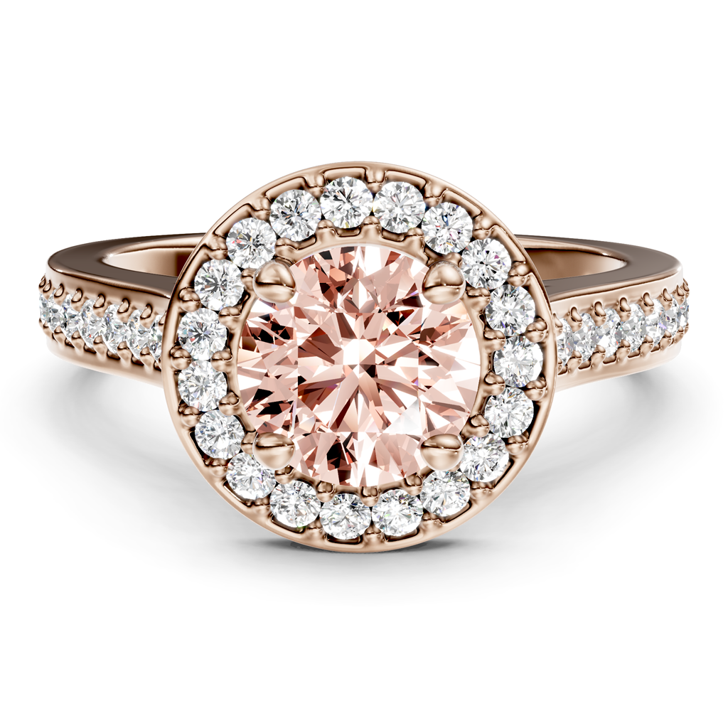 1.35-4.35 CT Round Cut Fancy Pink Diamonds - Engagement Ring