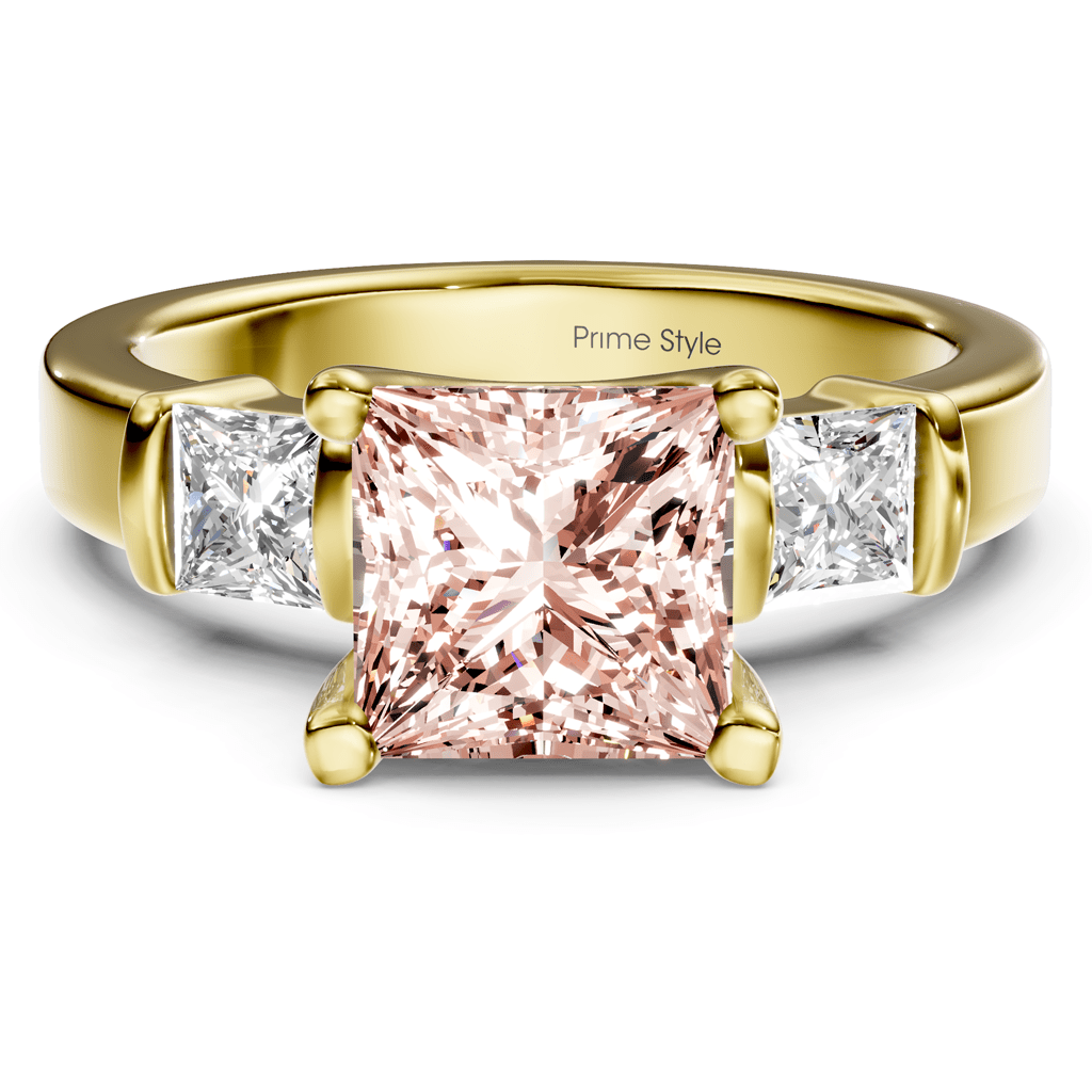 1.50 - 4.50 CT Princess Cut Fancy Pink Diamonds - Engagement Ring - Primestyle.com