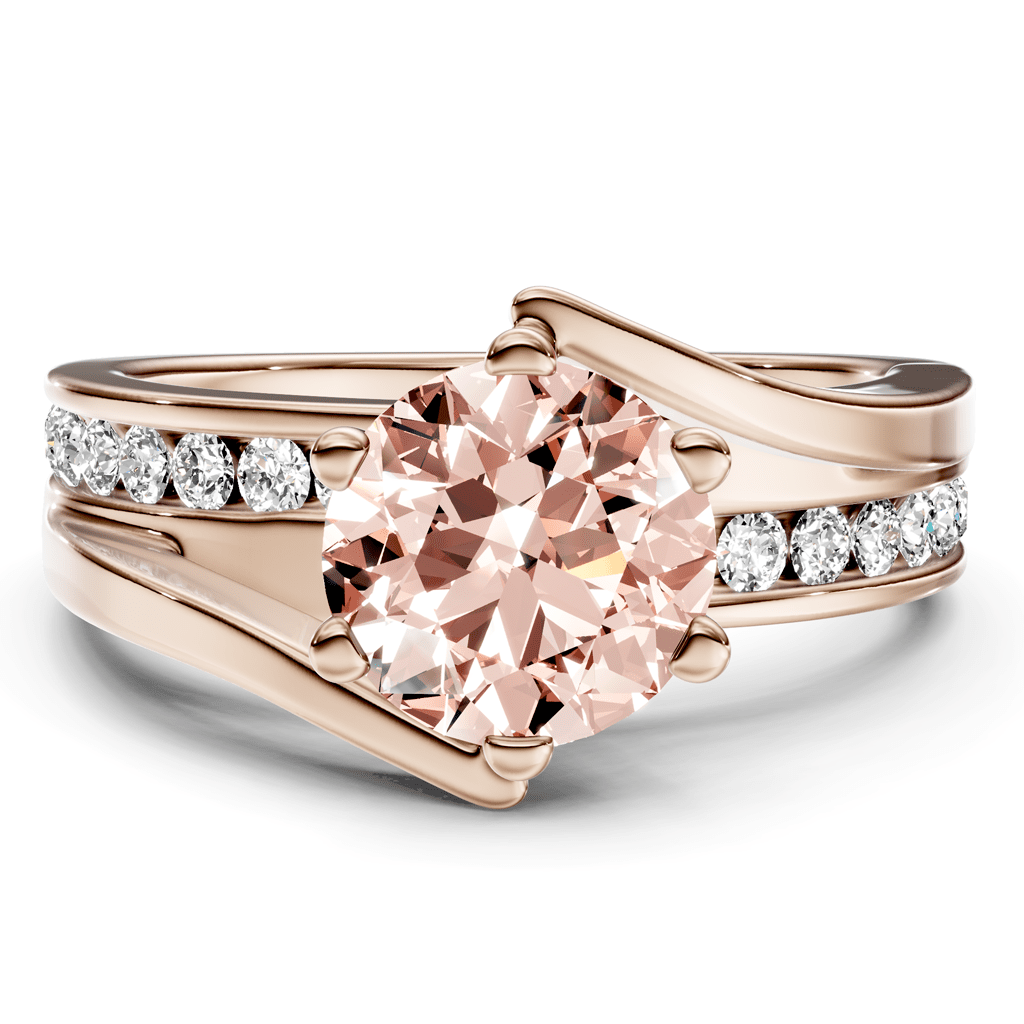 1.35 - 4.35 CT Round Cut Fancy Pink Diamonds - Engagement Ring - Primestyle.com