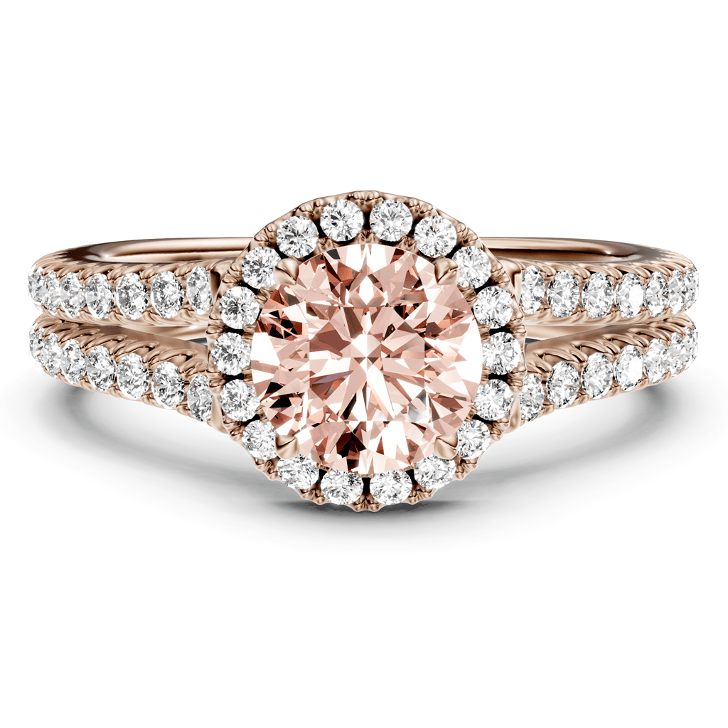 1.60 - 4.60 CT Round Cut Fancy Pink Diamonds - Engagement Ring - Primestyle.com