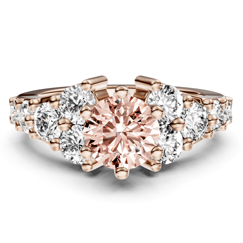 2.40 - 5.40 CT Round Cut Fancy Pink Diamonds - Engagement Ring - Primestyle.com
