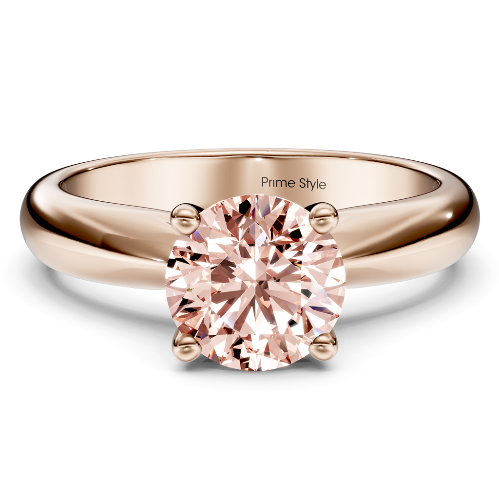 1.10-4.10 CT Round Cut Fancy Pink Diamonds - Engagement Ring