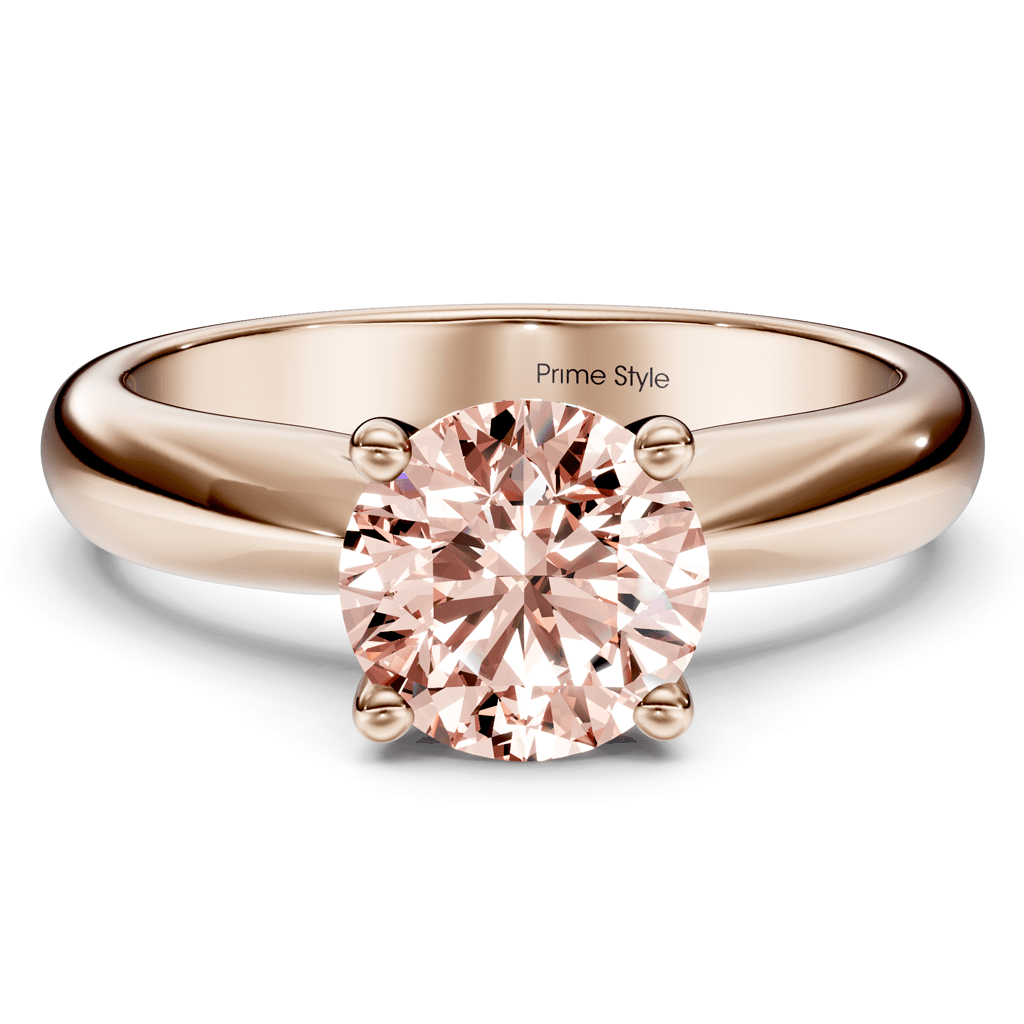 1.10 - 4.10 CT Round Cut Fancy Pink Diamonds - Engagement Ring - Primestyle.com